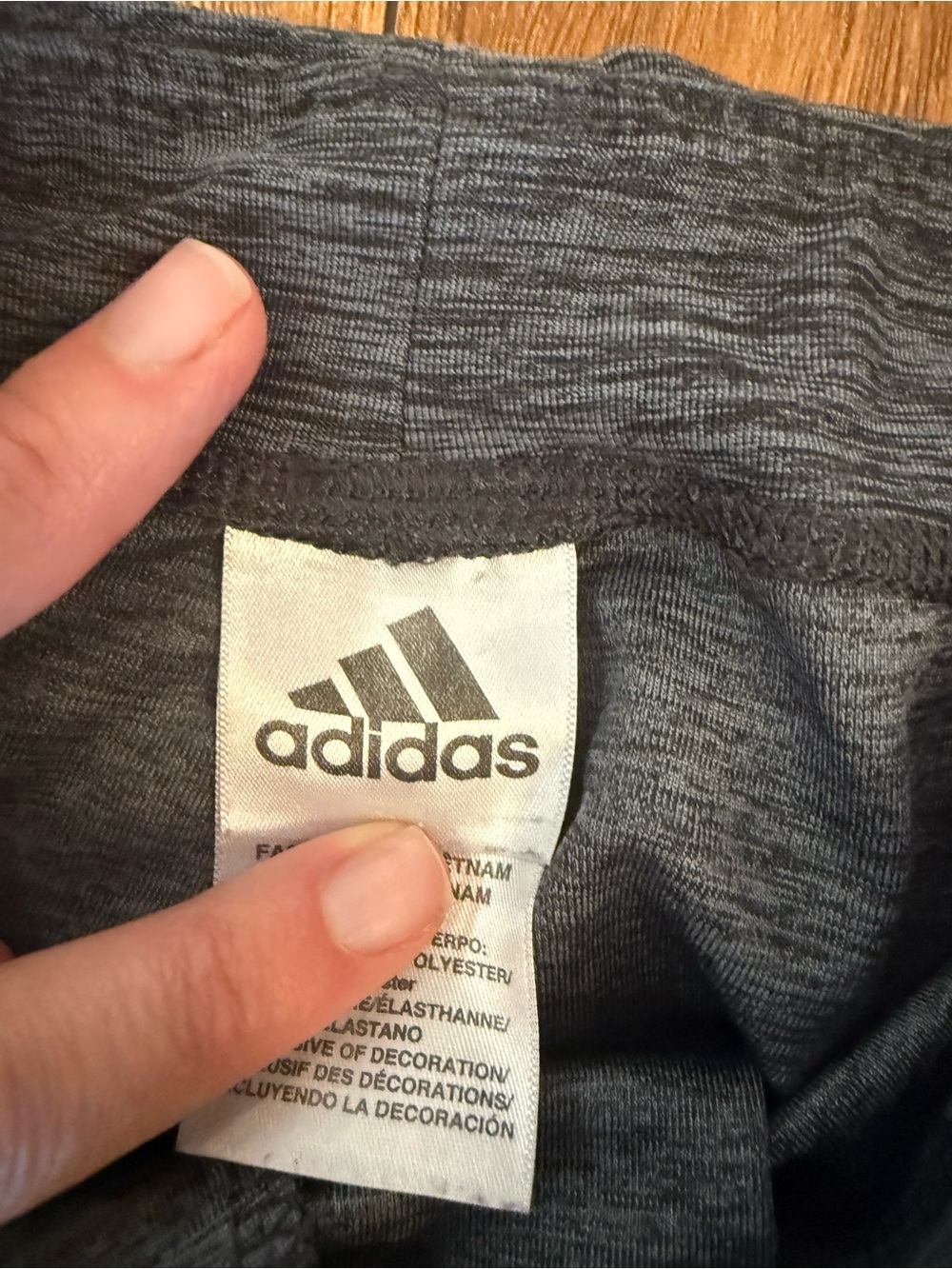 ADIDAS Girls Heather Gray Pink Leggings Sweatpants Size 10-12 - Picture 5 of 8